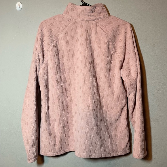 Eddie Bauer Dusty Rose Fleece Quarter Zip Pullover - Picture 6 of 8